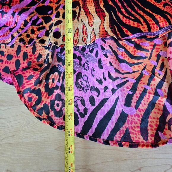 MASQUERADE Women's Maxi Dress Embellished Size 9/10 Multicolor Animal Print Glam - Picture 12 of 12